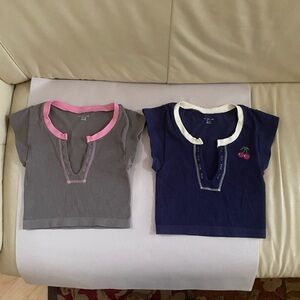 Urban Outfitters Gray and Navy Kids Tees Lot of Two
